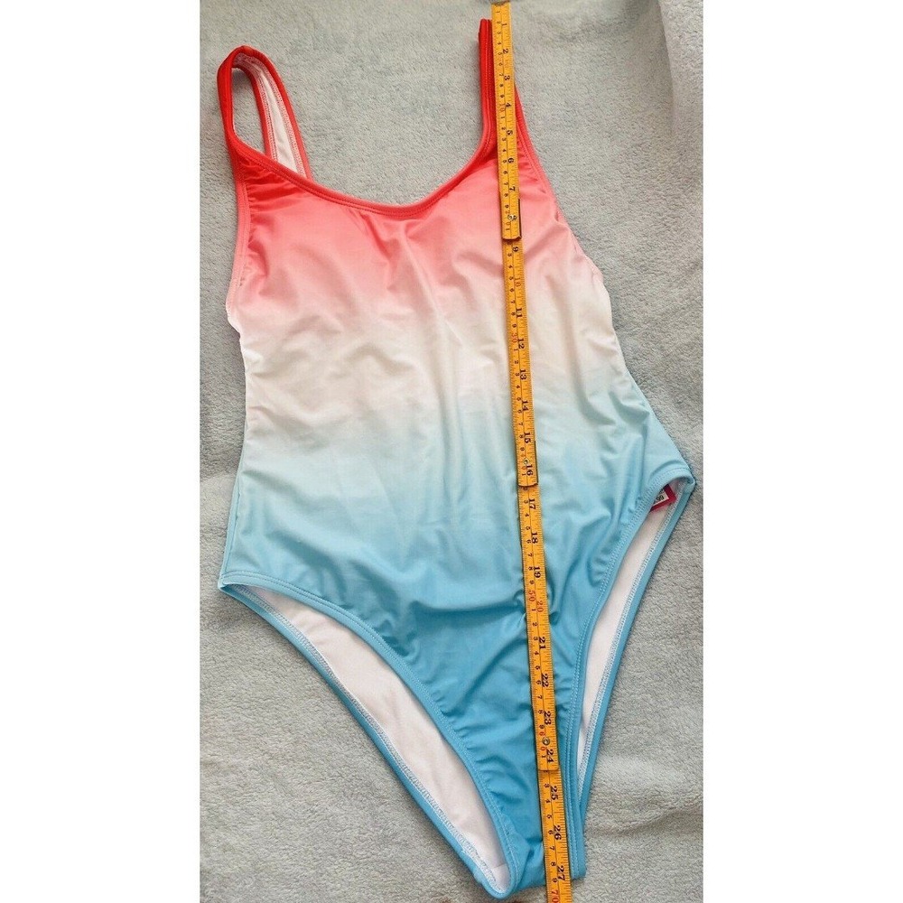 Women's One Piece Swimsuit Multicolor Blue size M summer clothes New - Picture 7 of 12